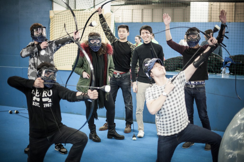 Stag, hen and group bubble football and Battle Bows Combat Archery package